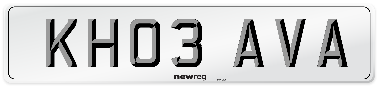 KH03 AVA Number Plate from New Reg